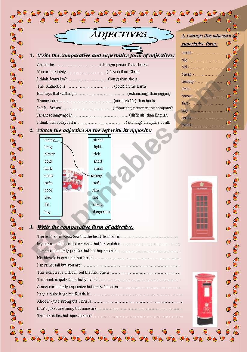 Adjectives  worksheet