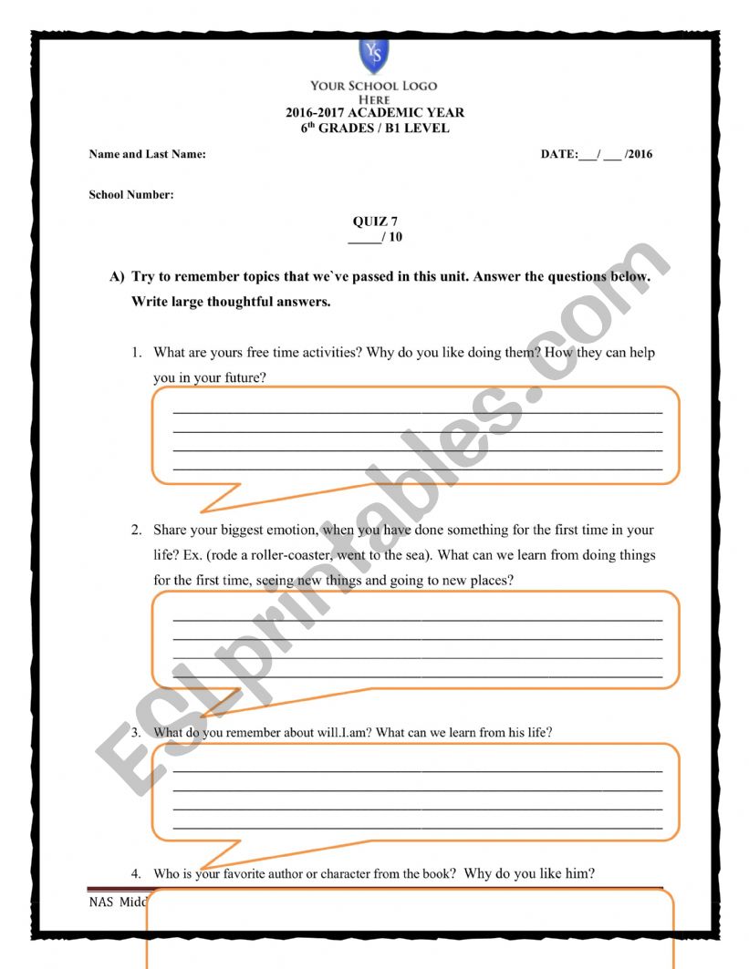 Beginner esl worksheet