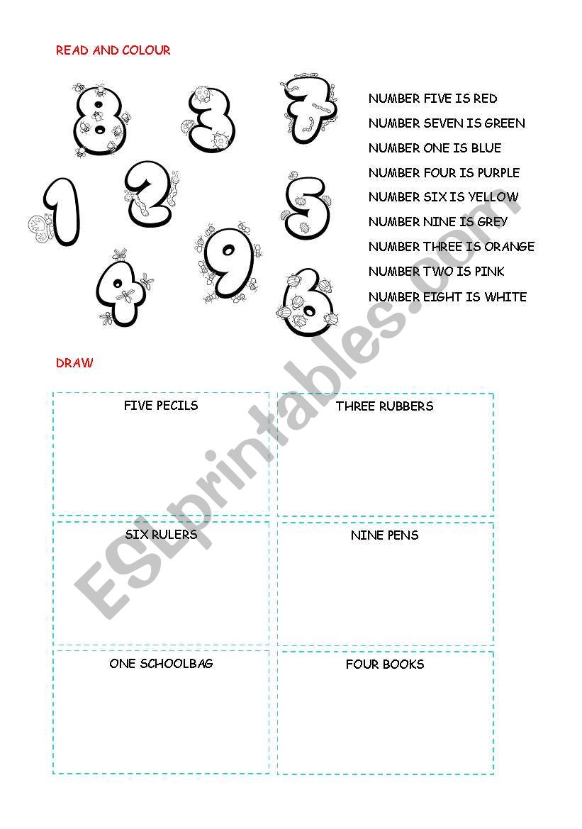 numbers (2nd part) worksheet