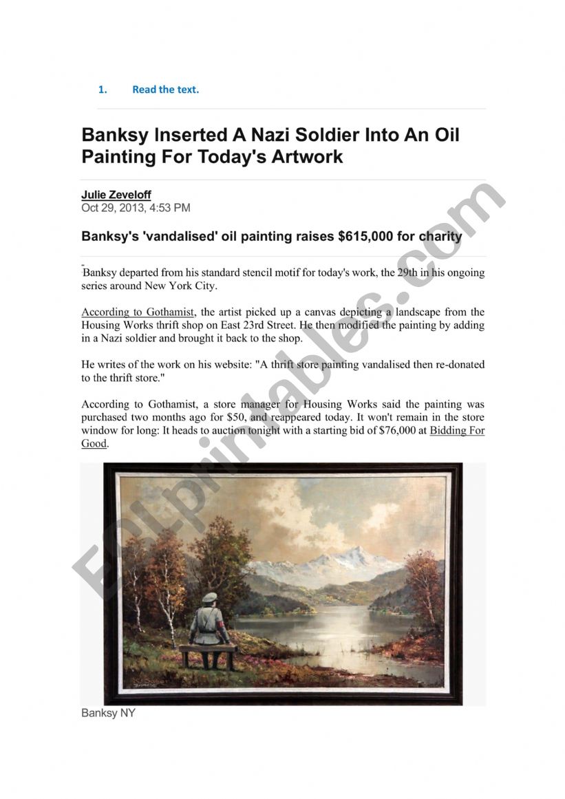 Banksy, a better world through the art