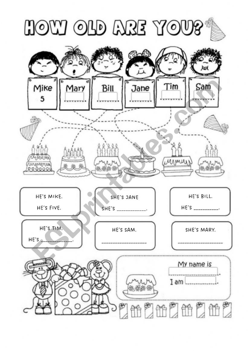 HOW OLD ARE YOU? worksheet