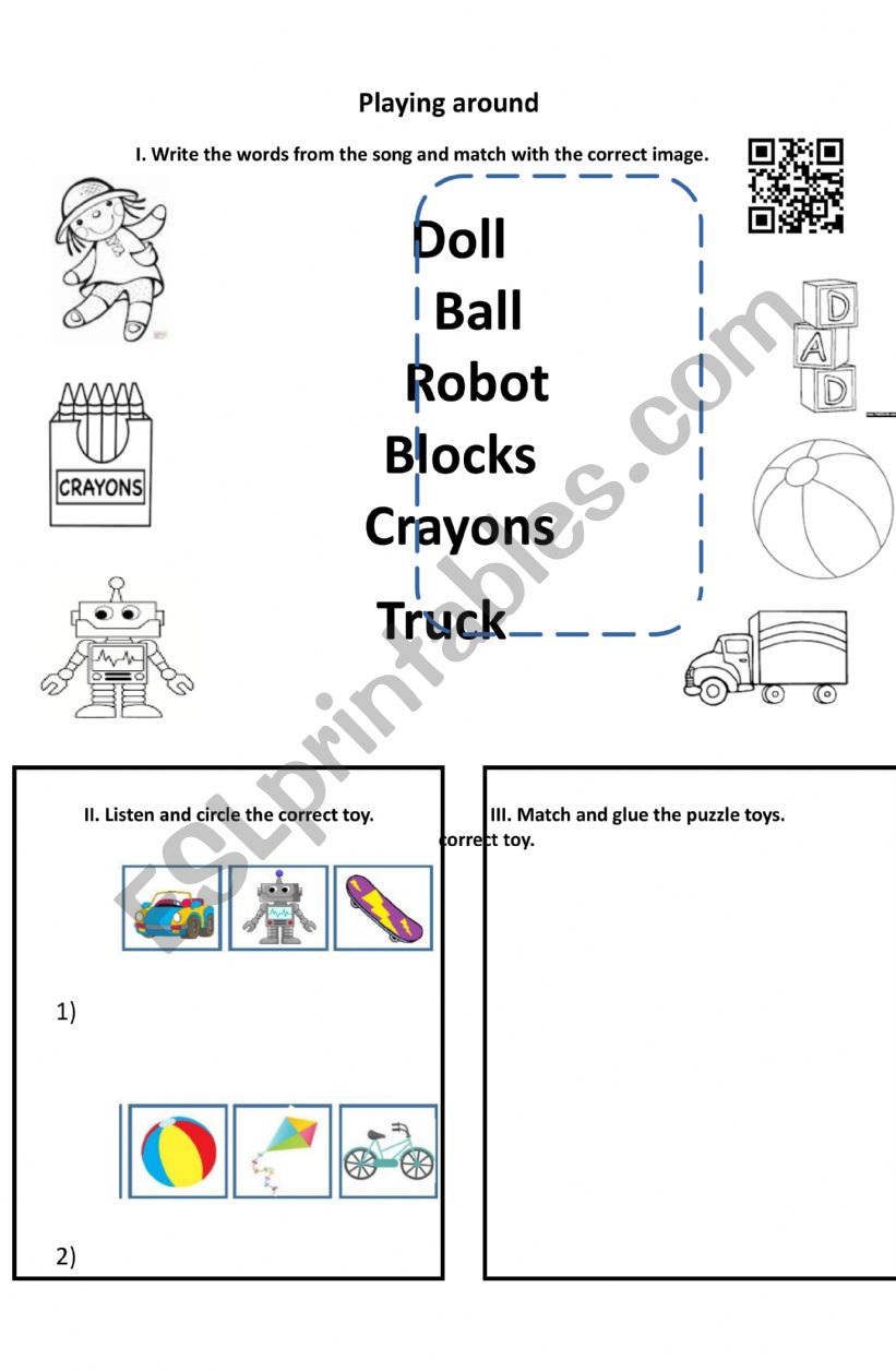Toy Activity worksheet