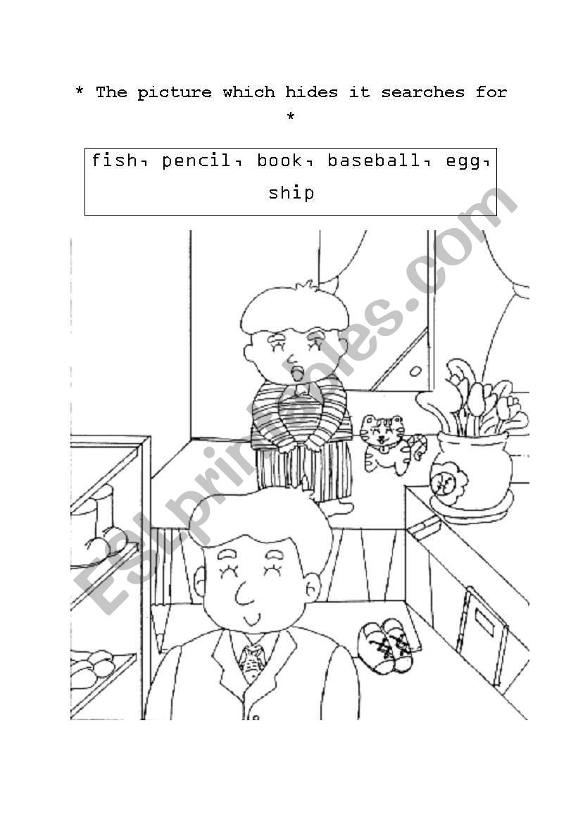 Hidden picture worksheet Hidden picture worksheet