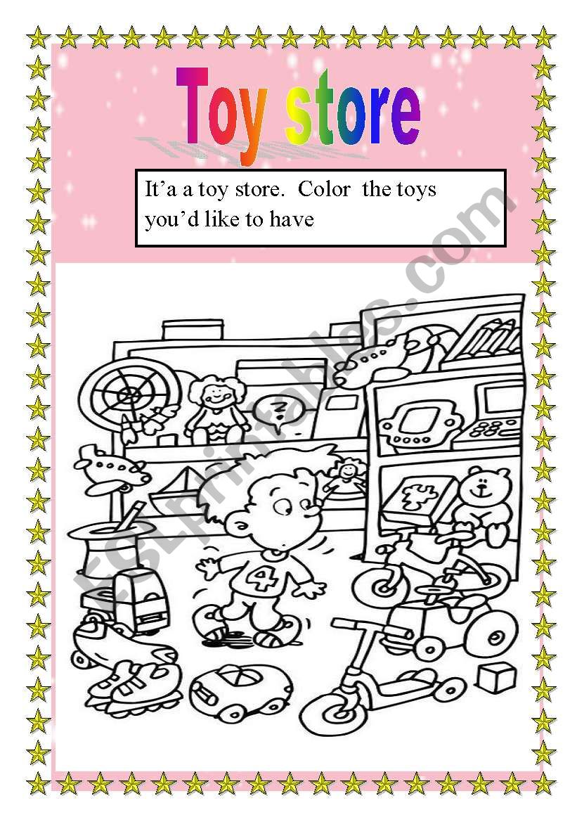toy store worksheet