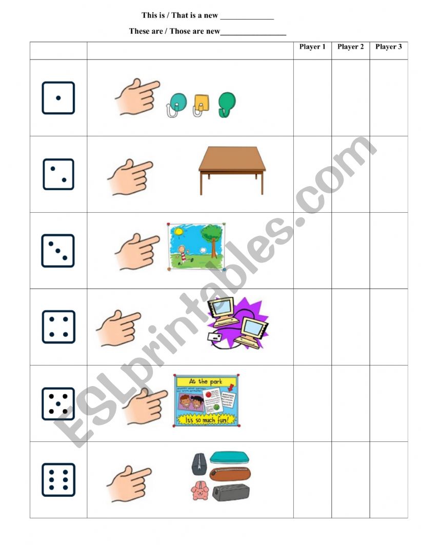 Family and Friends 2 - Unit 1 - dice game (1)