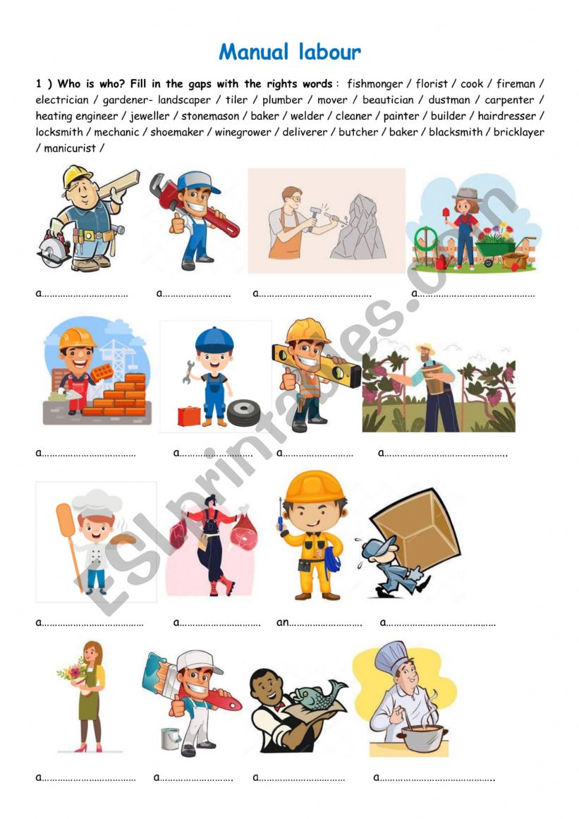 Manual Labour worksheet