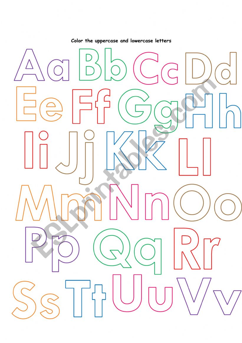 COLORING THE ALPHABETS worksheet