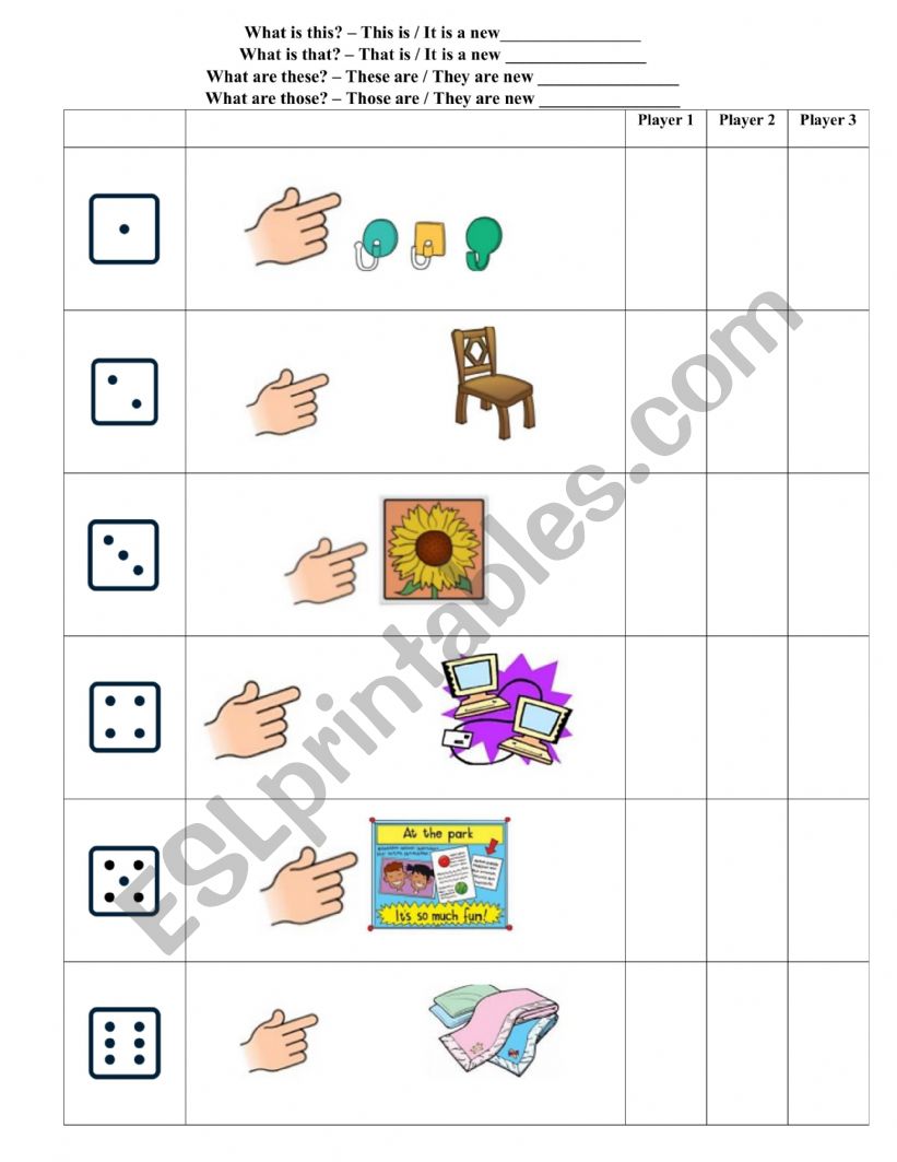 Family and Friends 2 - Unit 1 - dice game