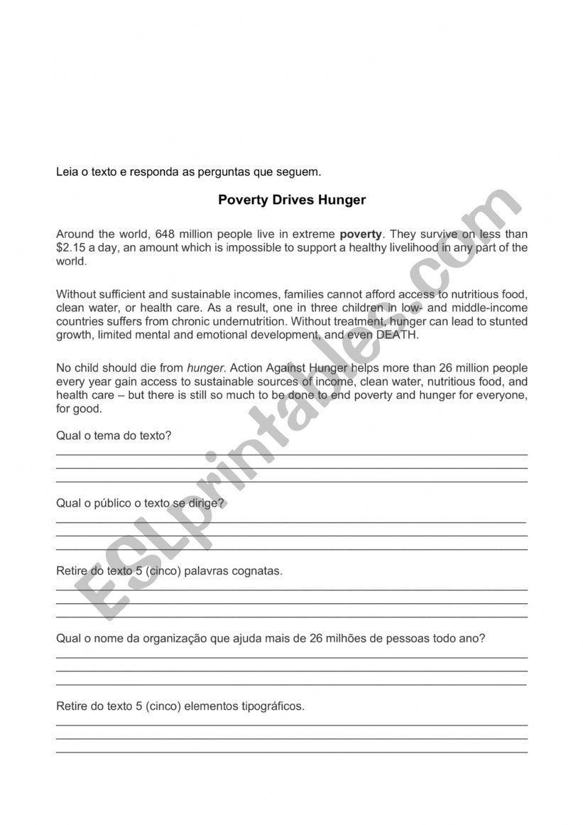 English for Specific Purposes - Reading 