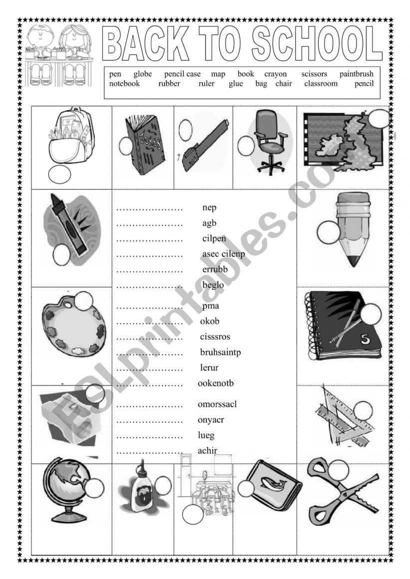 BACK TO SCHOOL - CLASSROOM OBJECTS