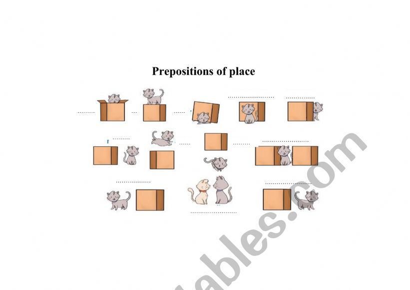 Prepositions of place - Basic worksheet