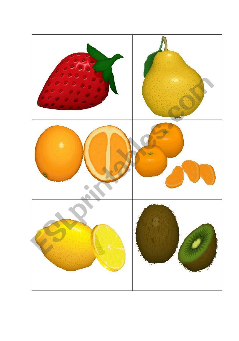 fruit-flashcards 1 worksheet