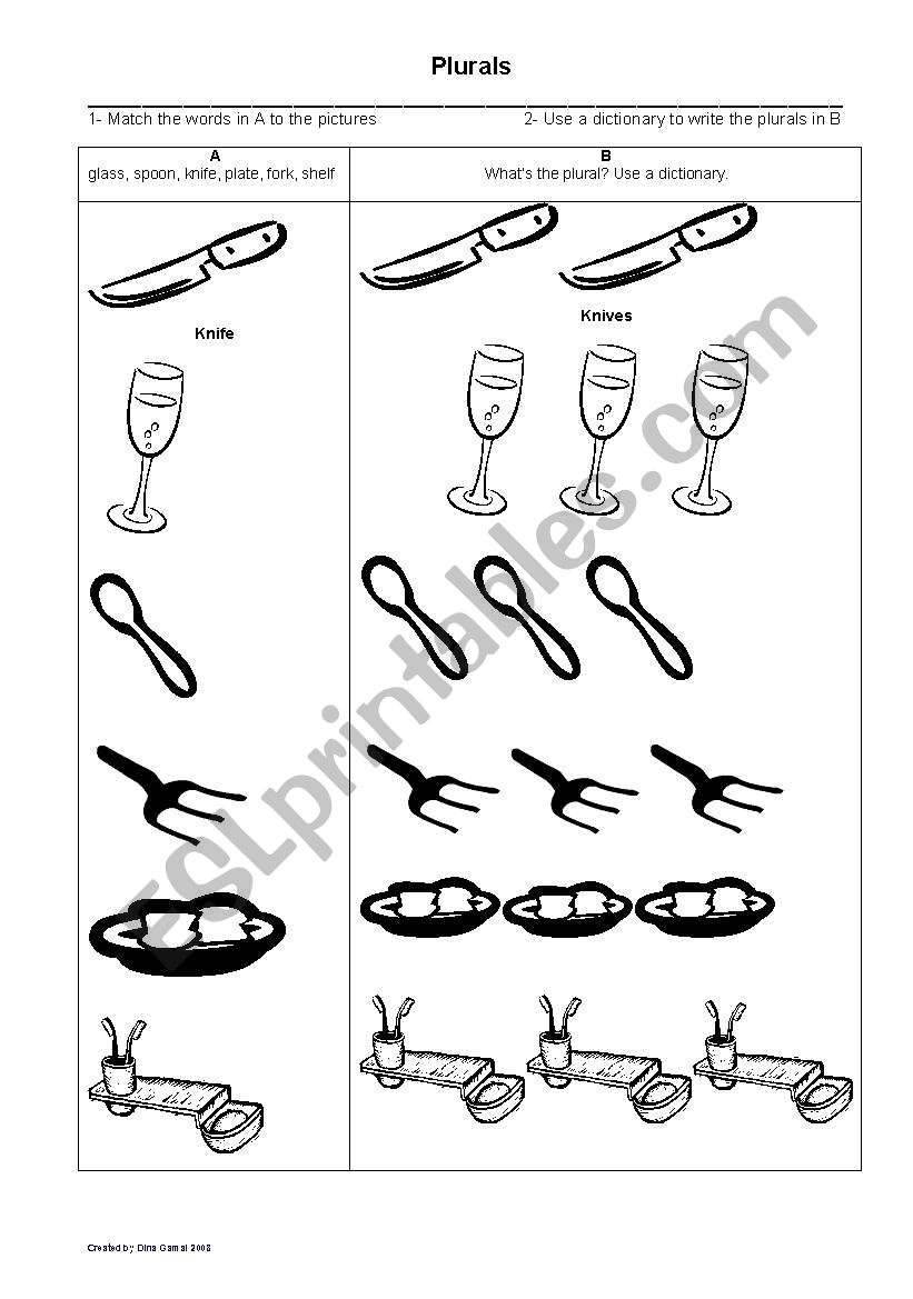 Plurals worksheet