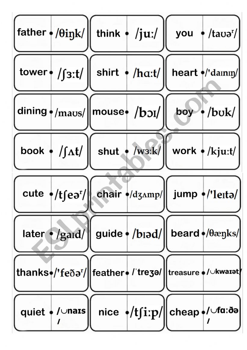 Domino Game phonetic transcription