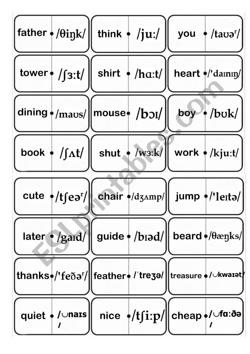 Domino Game phonetic transcription