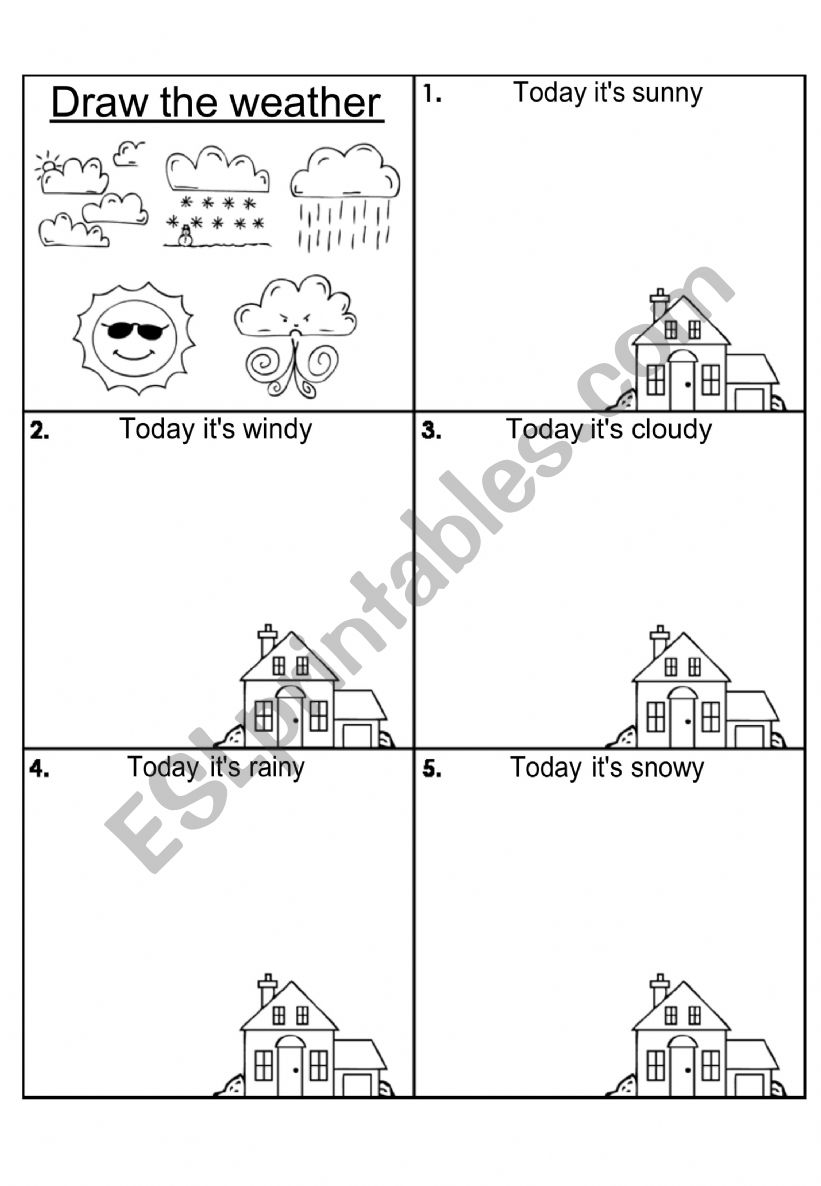 English worksheets weather