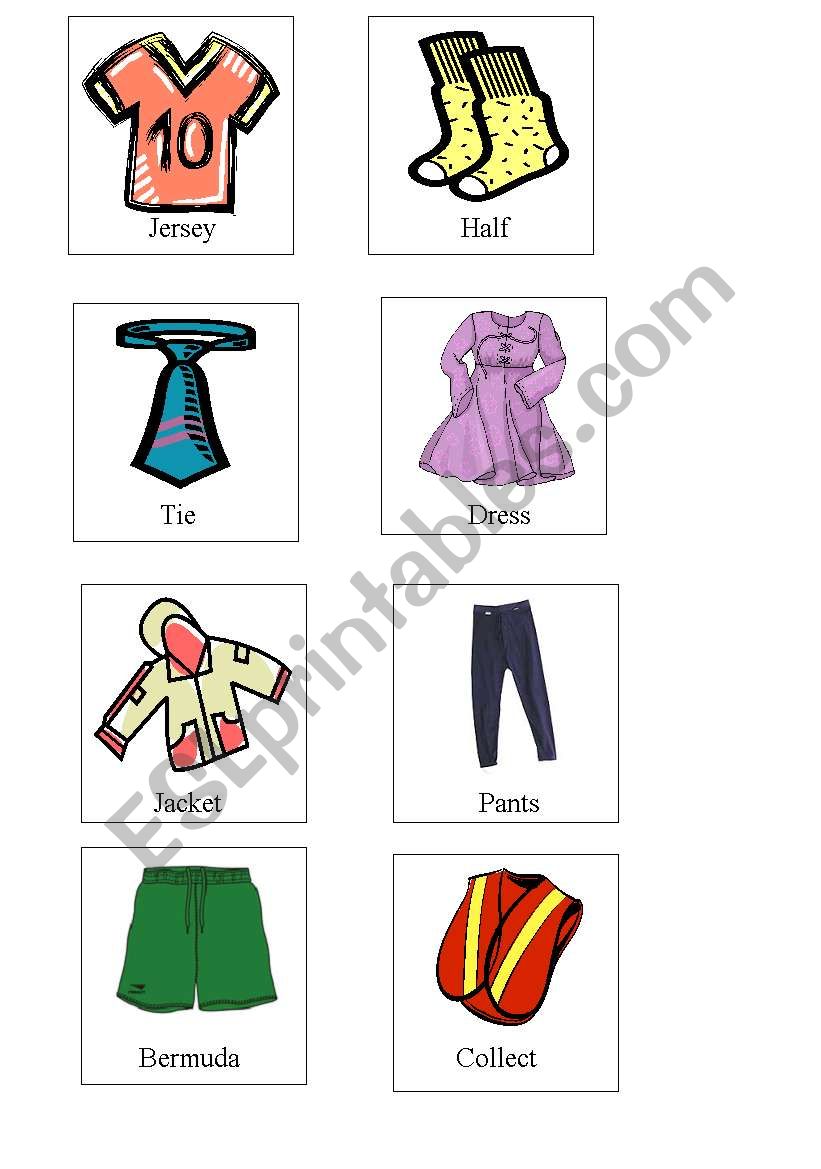 clothes game worksheet