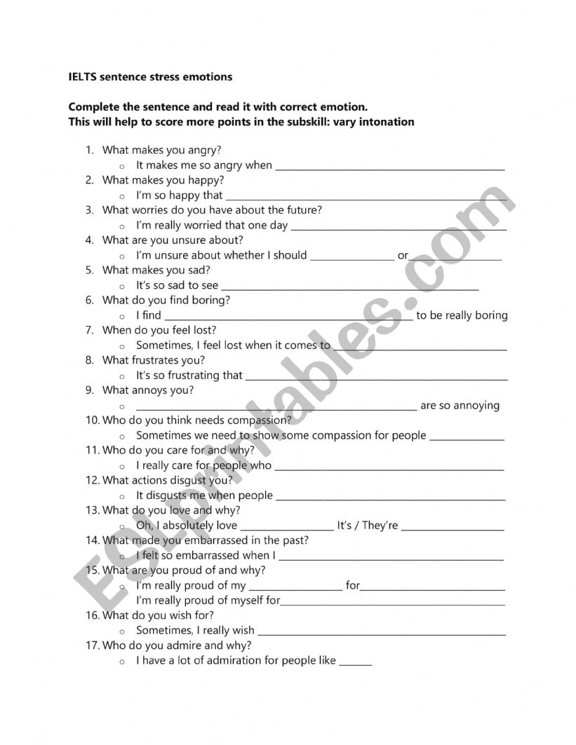 IELTS vary intonation: Expressing 20+ emotions