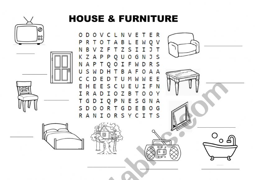 HPUSE WORDSEARCH worksheet