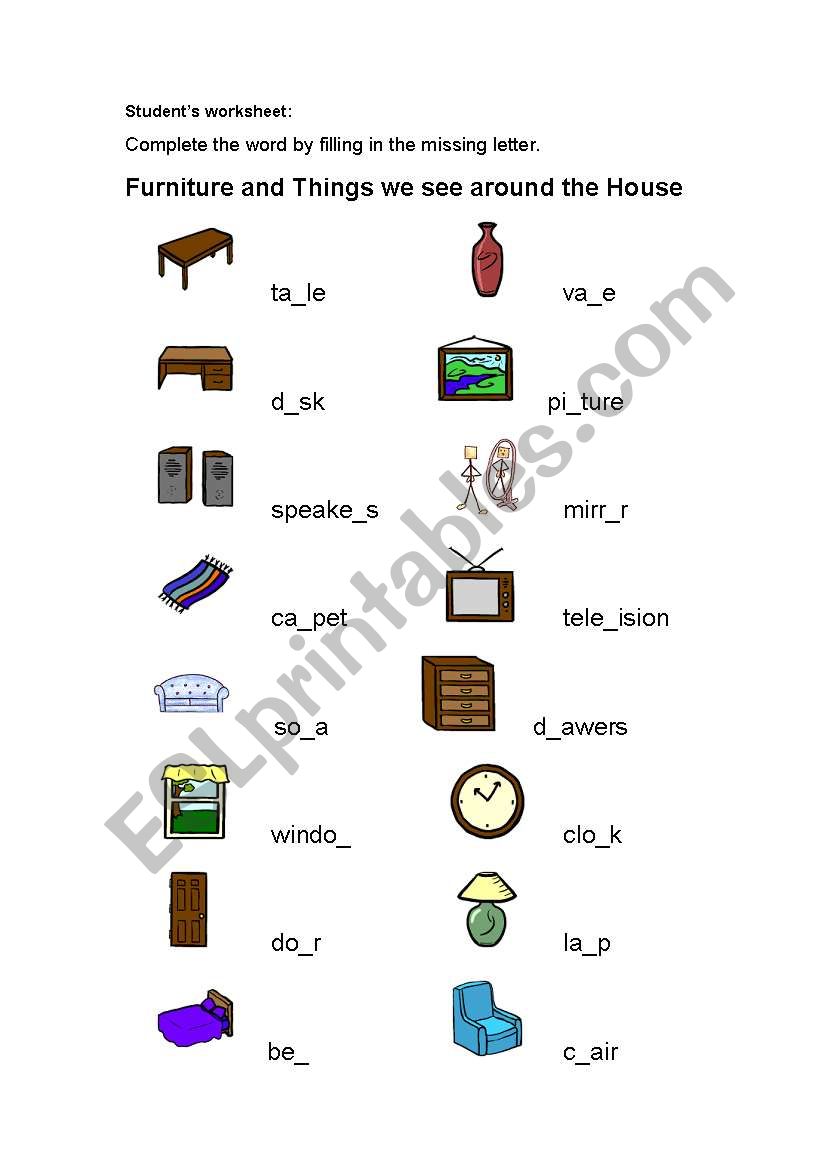 Spelling for beginners worksheet