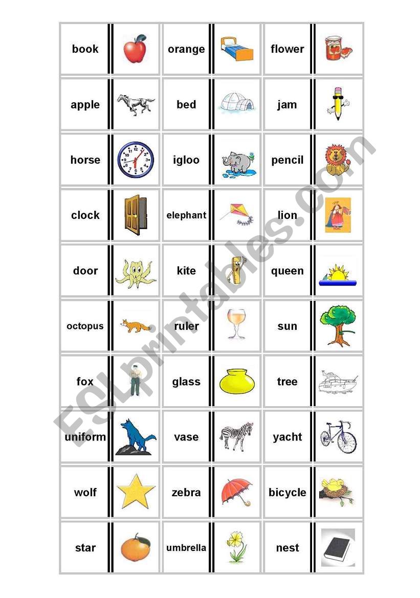 The alphabet  3/5 (Dominoes) worksheet