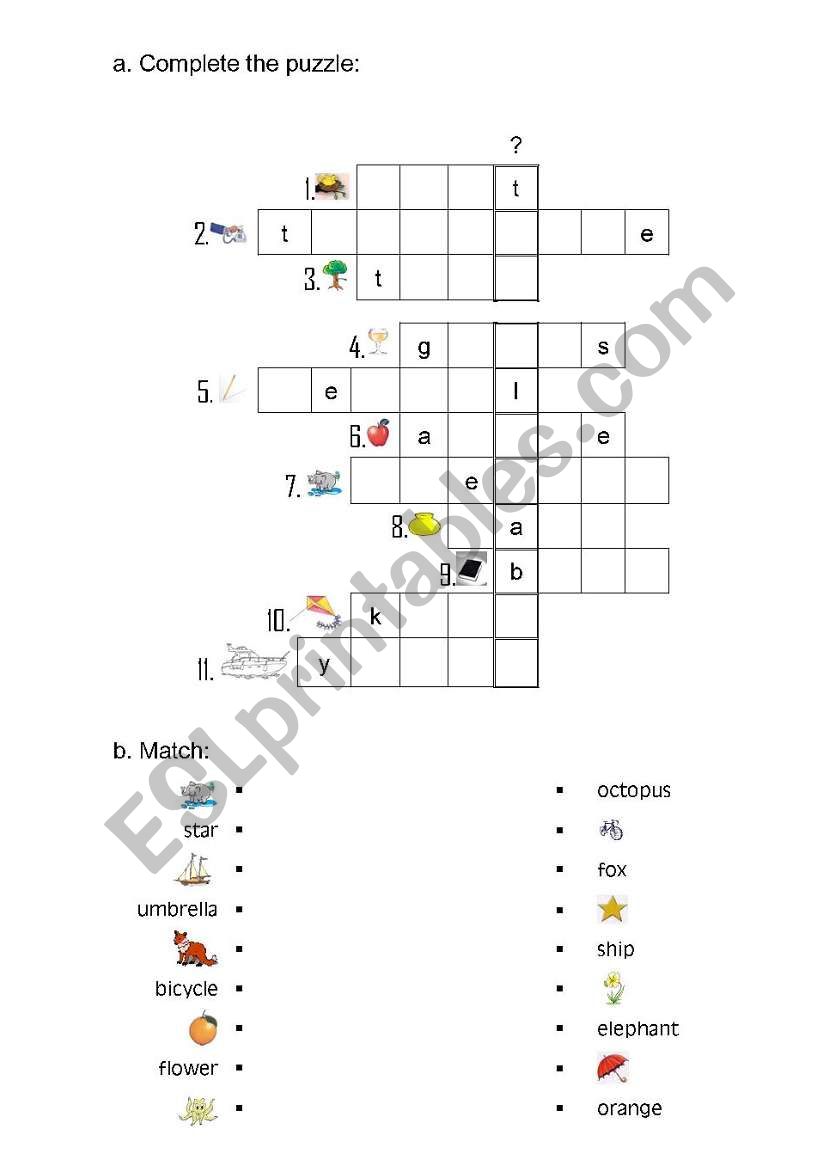 The alphabet  4/5 (Puzzles) worksheet