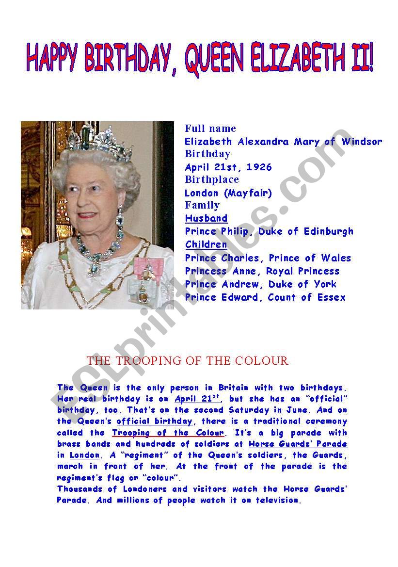 Happy birthday, Queen Elizabeth II !
