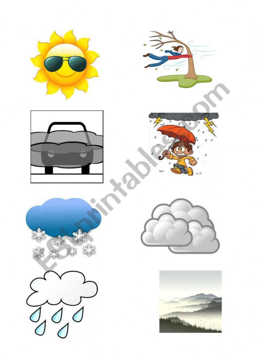 Weather pictures worksheet