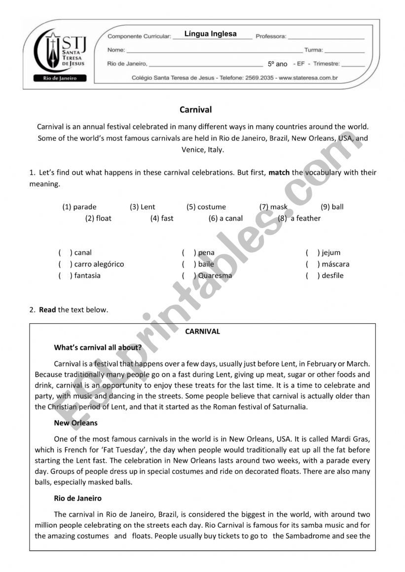 Classroom Language worksheet