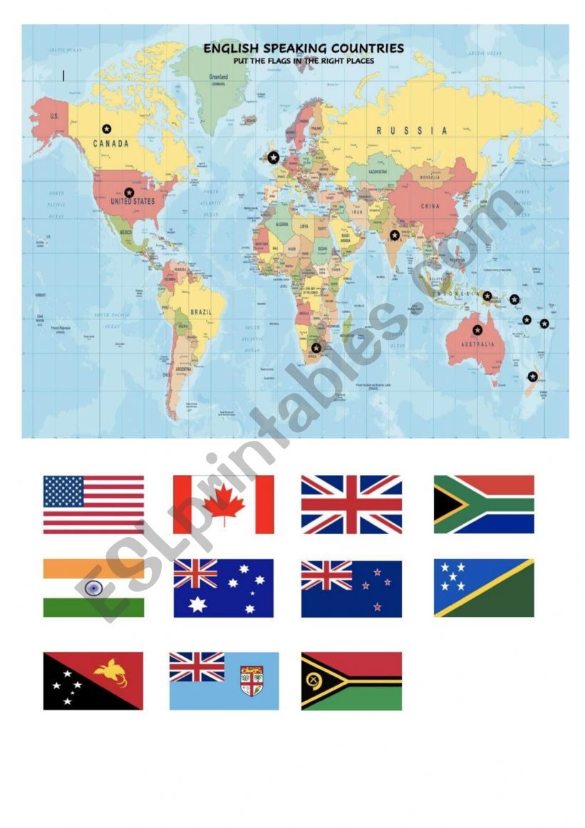 English speaking countries flag
