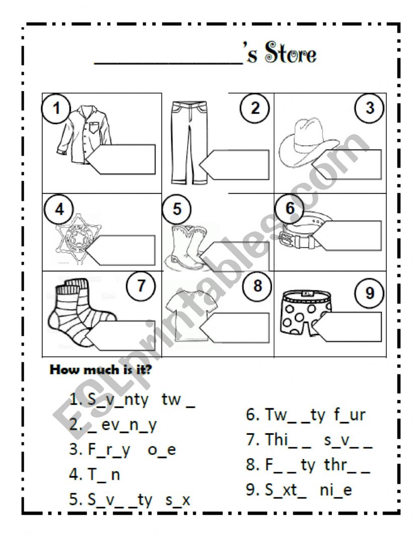 How much is it? worksheet