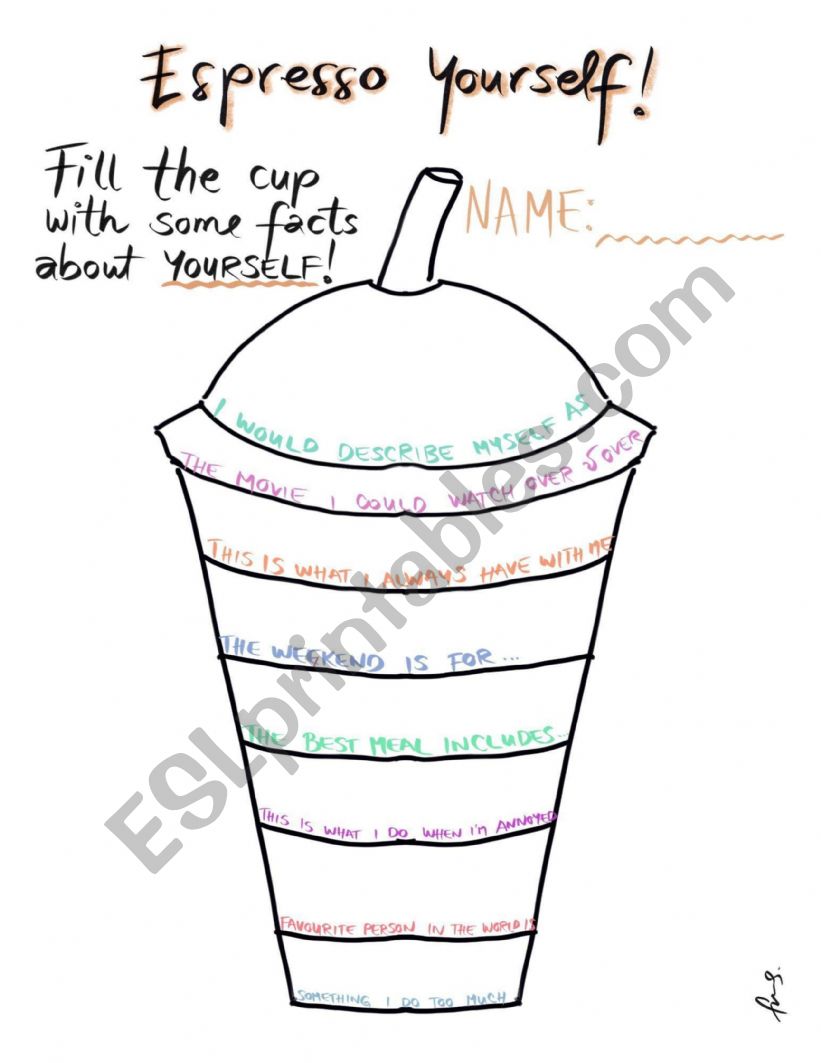 Espresso yourself  worksheet