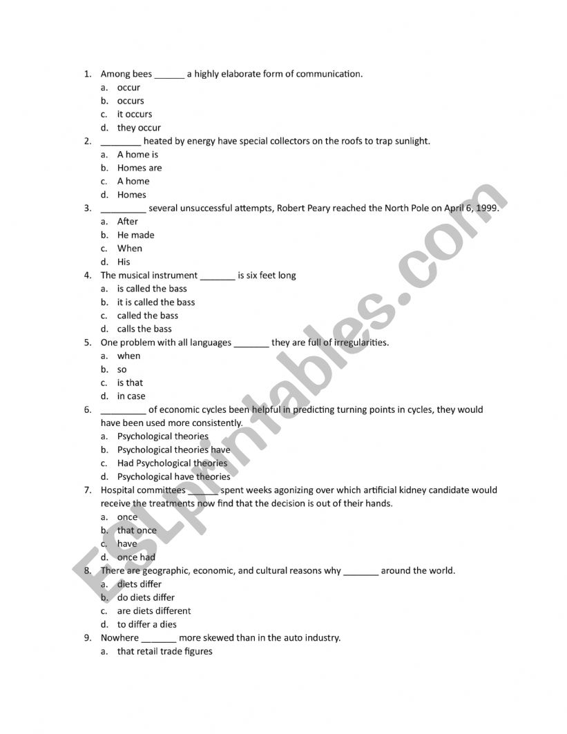 inversion worksheet