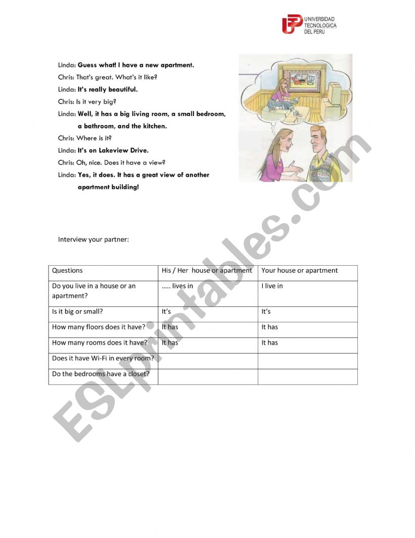 house worksheet