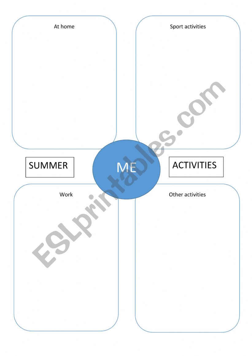 Summer activities worksheet