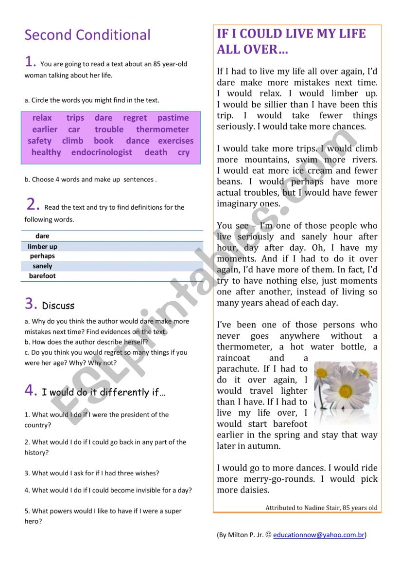 2nd Conditional worksheet