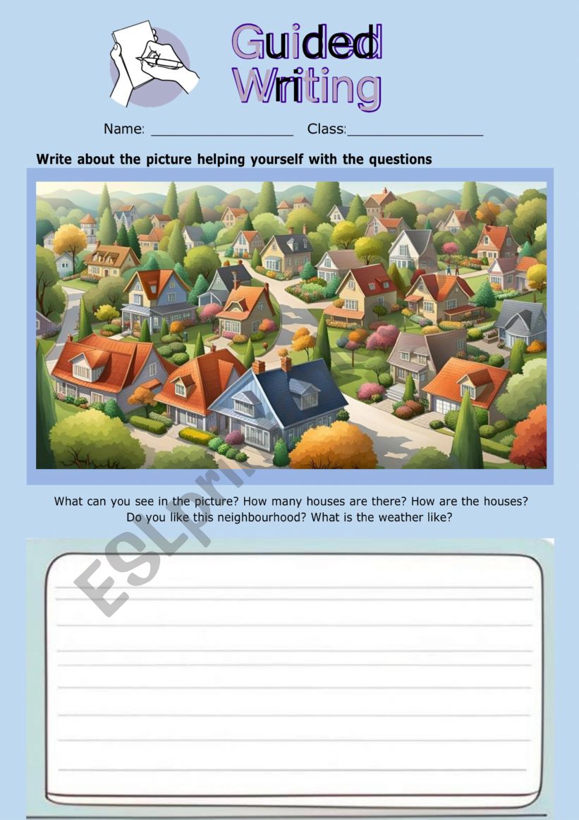 Guided writing 1 worksheet