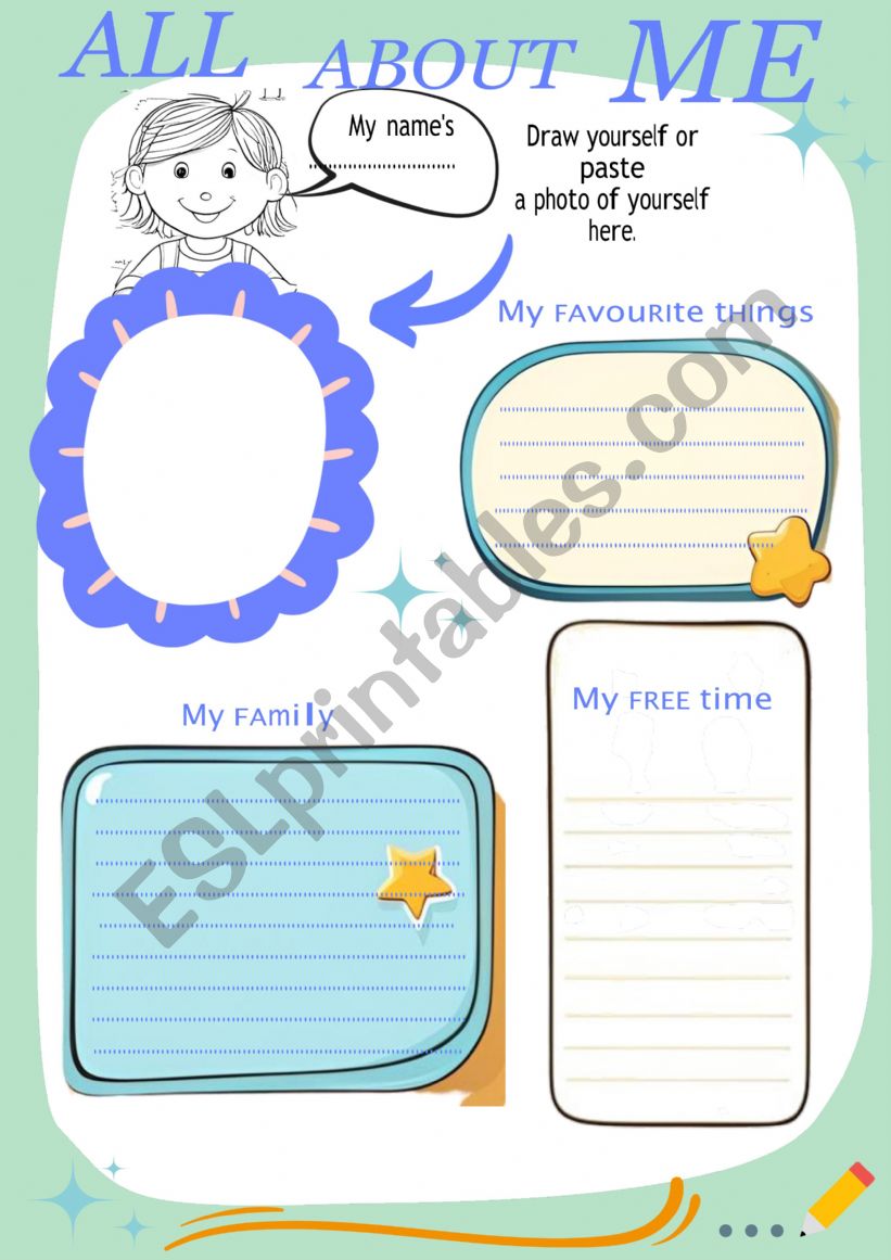 All about me worksheet