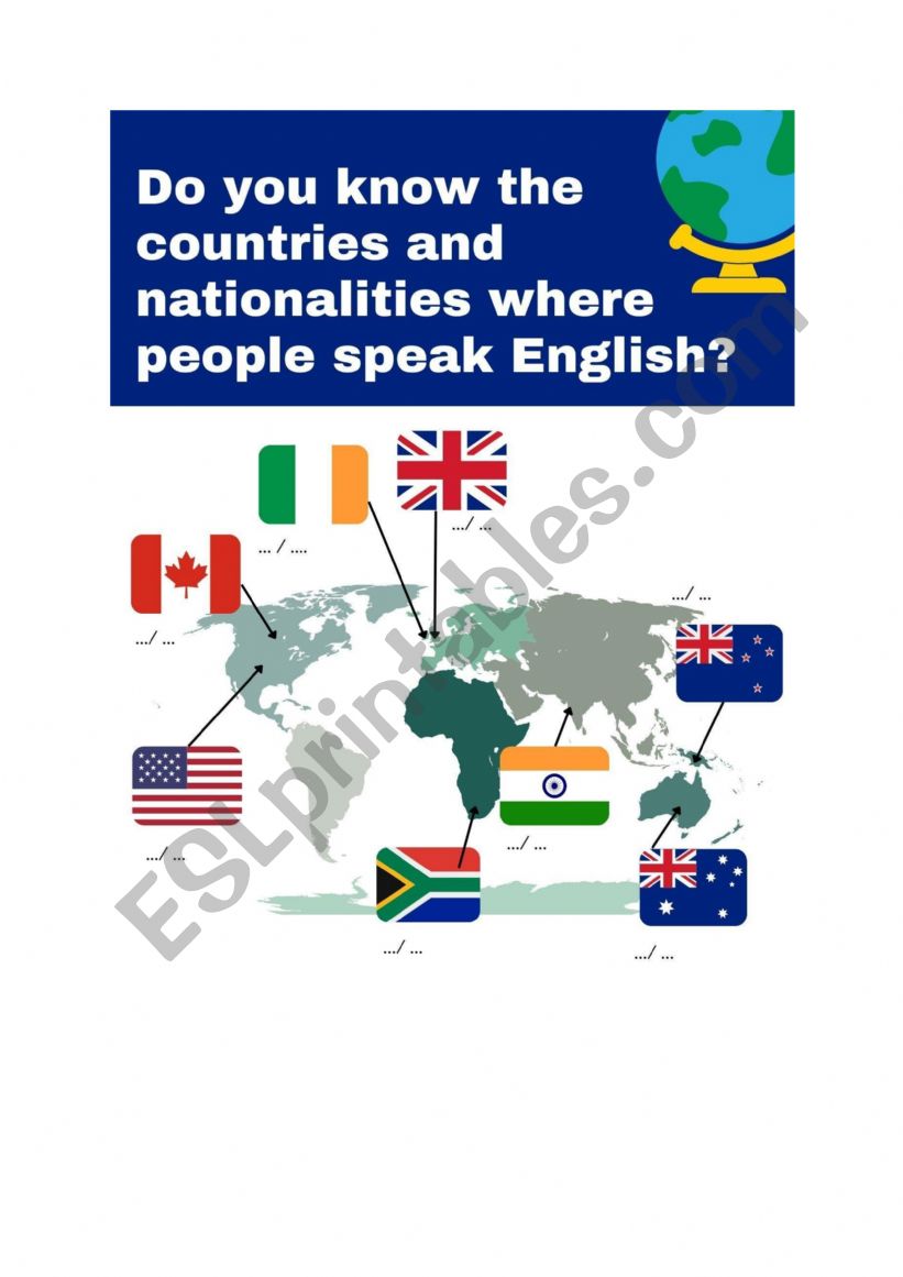 English-speaking countries & nationalities