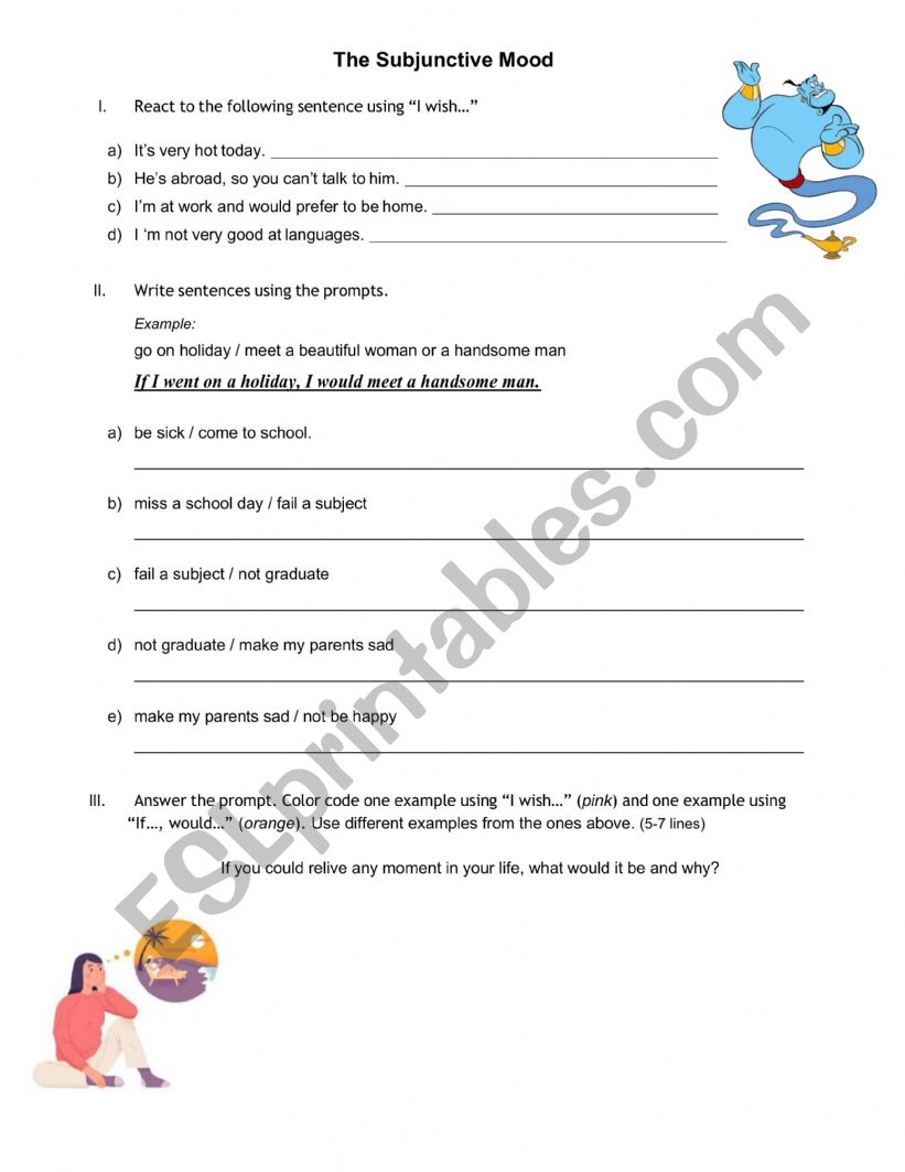 Subjunctive Mood worksheet