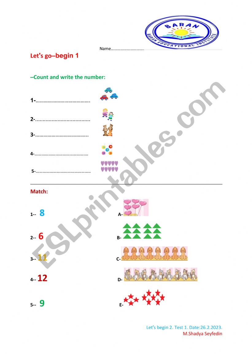 Let�s go 4 unit 3,4 worksheet