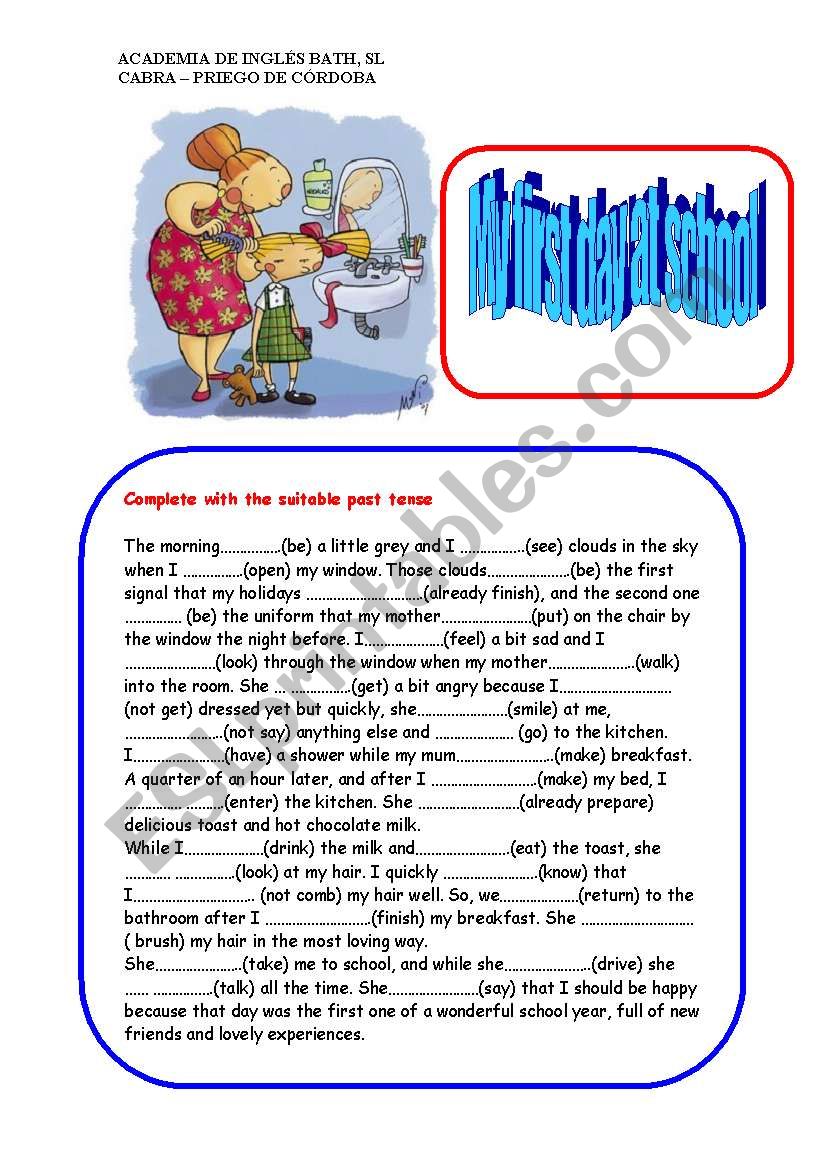 Revising past tenses worksheet