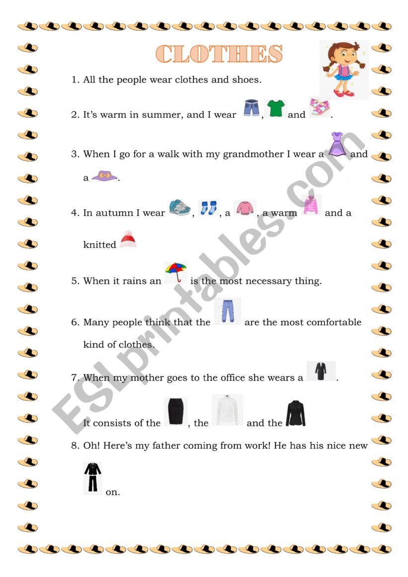 Clothes worksheet