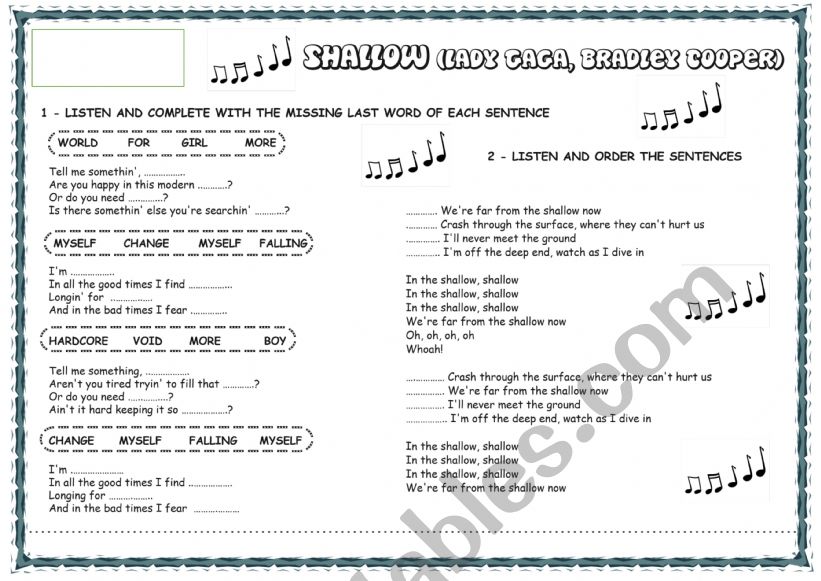 complete the missing words worksheet