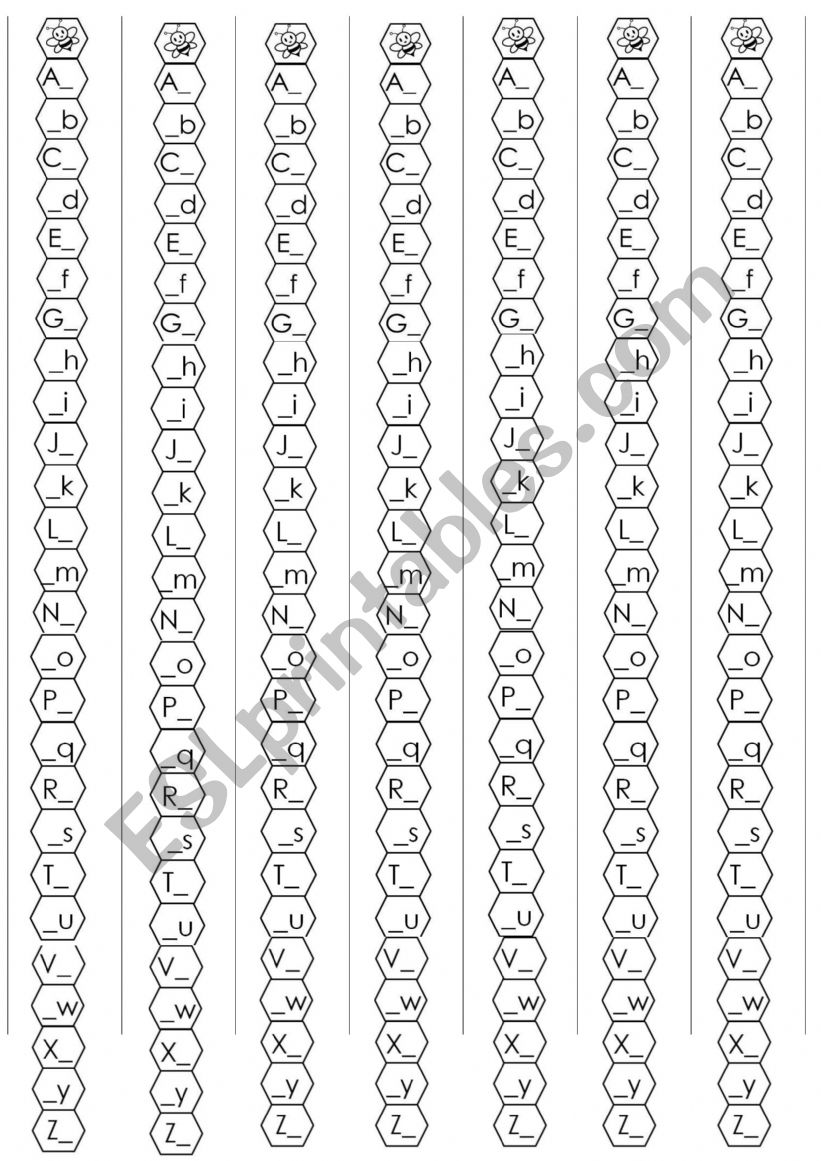 ABC express test with bee worksheet