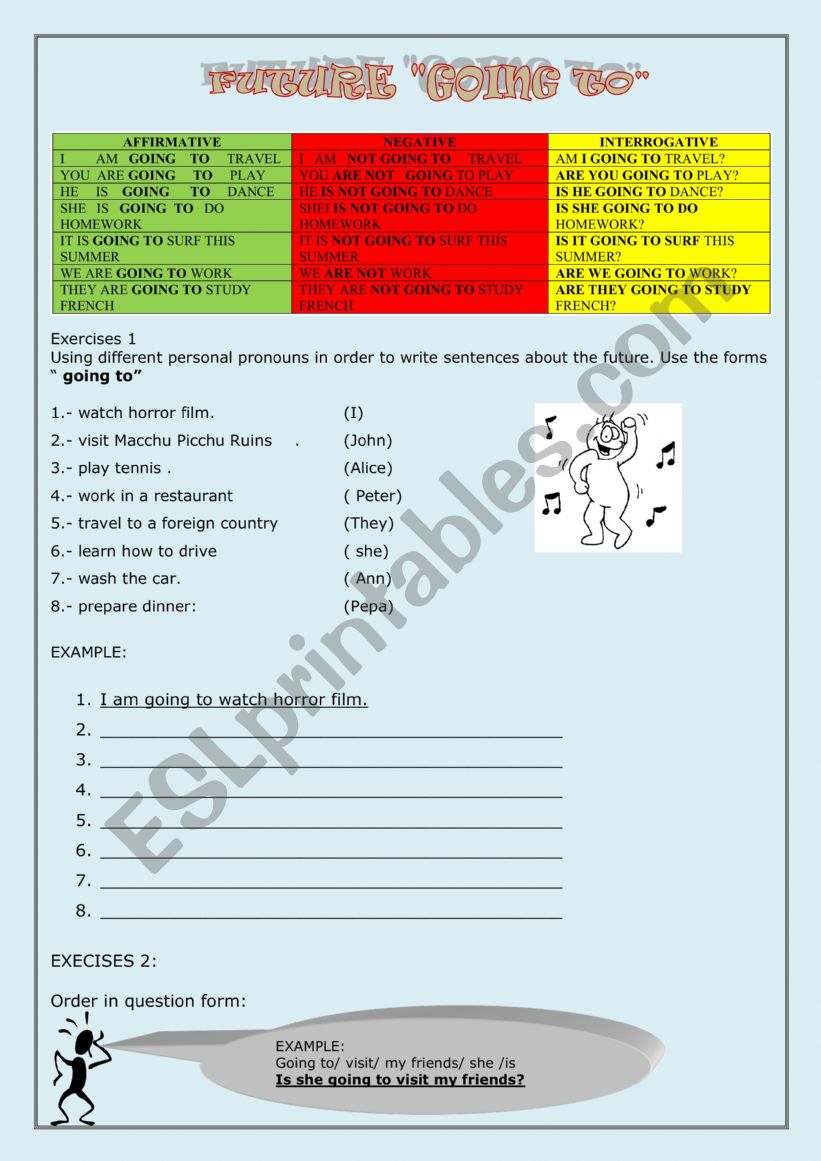 GOING TO worksheet