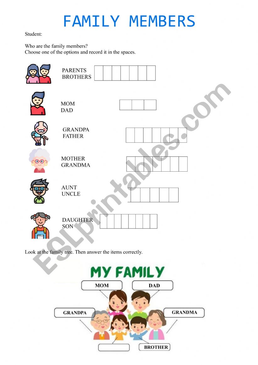 FAMILY.MEMBERS worksheet