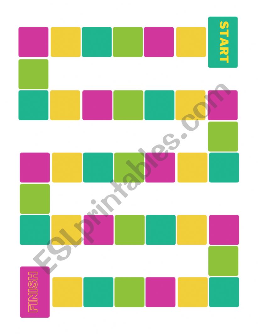 Comparatives boardgame worksheet