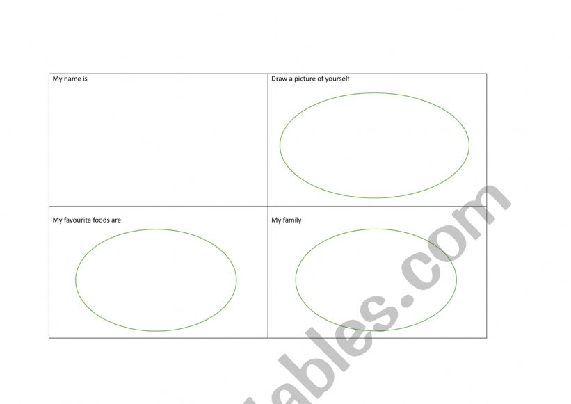 All about me worksheet