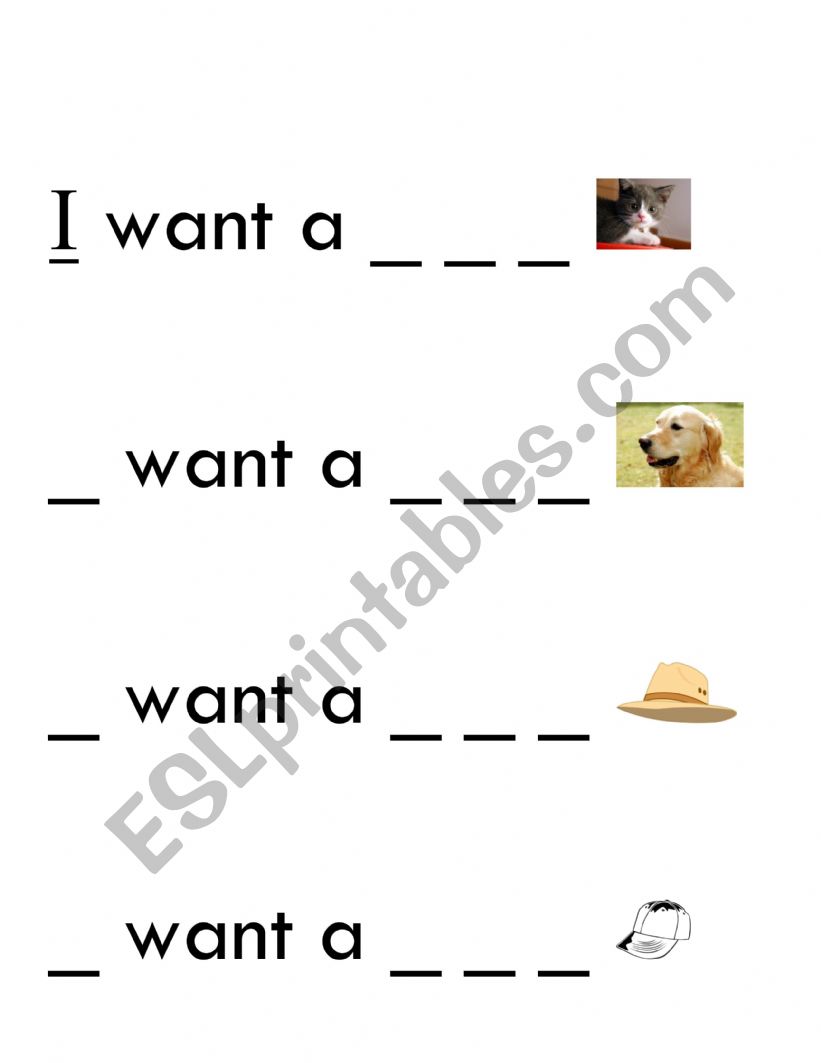 Beginning Word Building worksheet